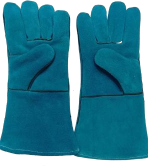 Green Leather Welding Gloves