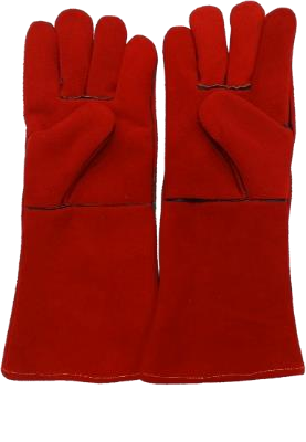 Red Leather Welding Gloves
